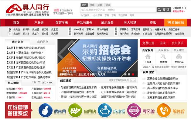 全球家具供应链集成化运营服务平台